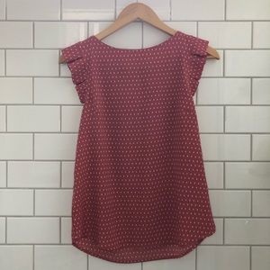 Monteau Los Angeles ruffle sleeve blouse